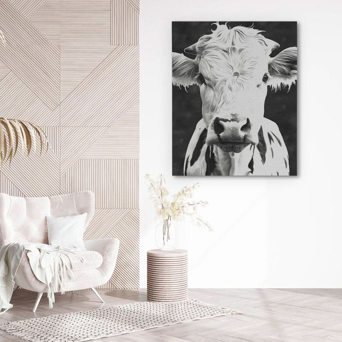 Bovine Portrait - Large Canvas Print