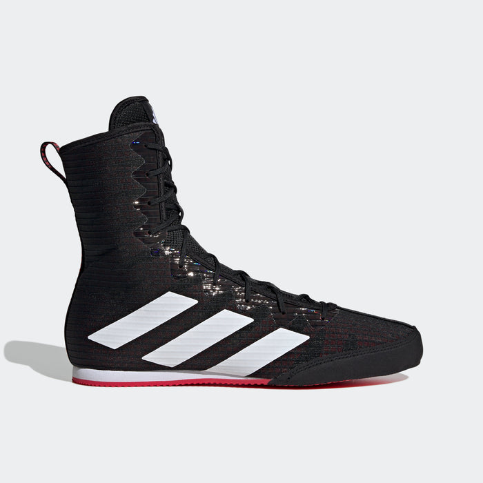 adidas BOX HOG 4 Boxing Shoes | Core Black-Cloud White-Pure Ruby | Men's
