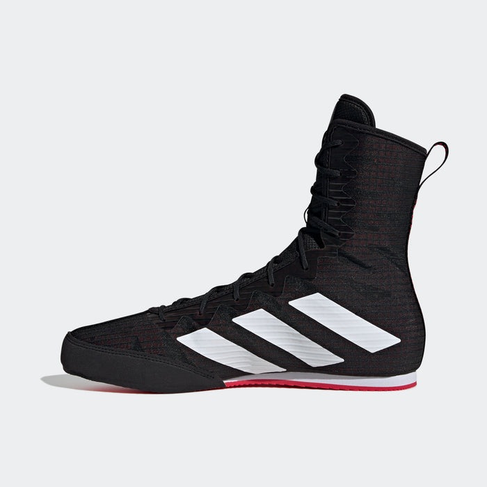 adidas BOX HOG 4 Boxing Shoes | Core Black-Cloud White-Pure Ruby | Men's