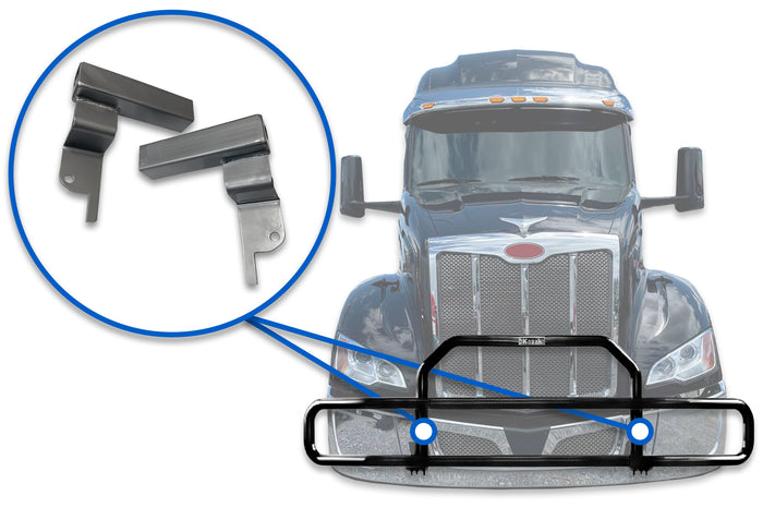 Brackets Mounting Hardware Fits Deer Guard Set 2022+ Peterbilt 579