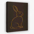 Brown and Gold Rabbit - Animals Canvas Wall Art