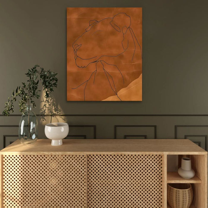Brown Lioness - Brown Wall Art