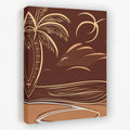 Brown Palm Tree Scene - Beach Canvas Wall Art