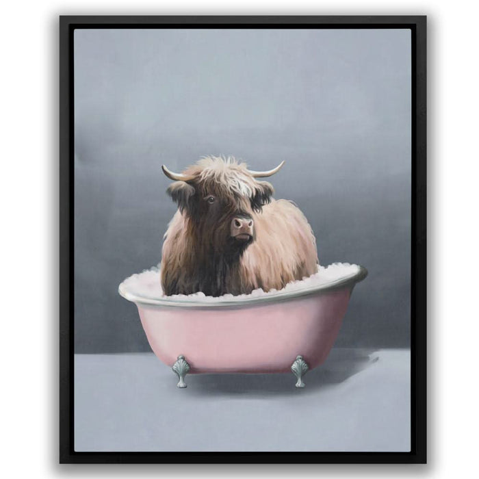 Buffalo In The Bath - Bathtub Art for Bathroom