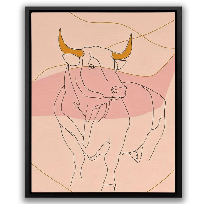 Bull and Line - Animals Art for Bedroom