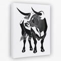 Bull Essence - Animals Canvas Wall Art