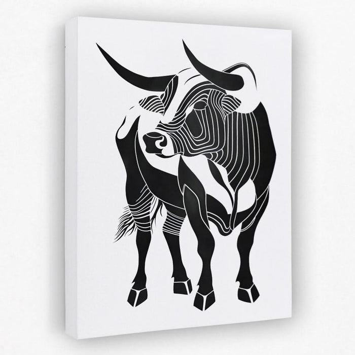 Bull Essence - Animals Canvas Wall Art