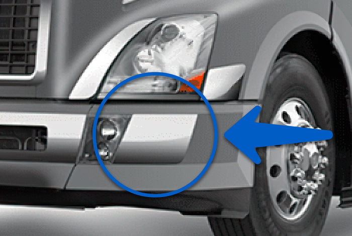 Bumper Corner Chrome Trim Driver 2004-2015 Volvo VNL