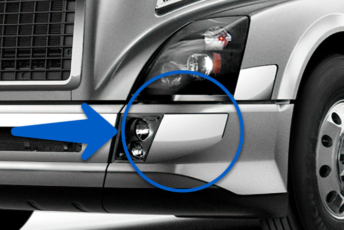 Bumper Corner Chrome Trim Driver 2016-2017 Volvo VNL