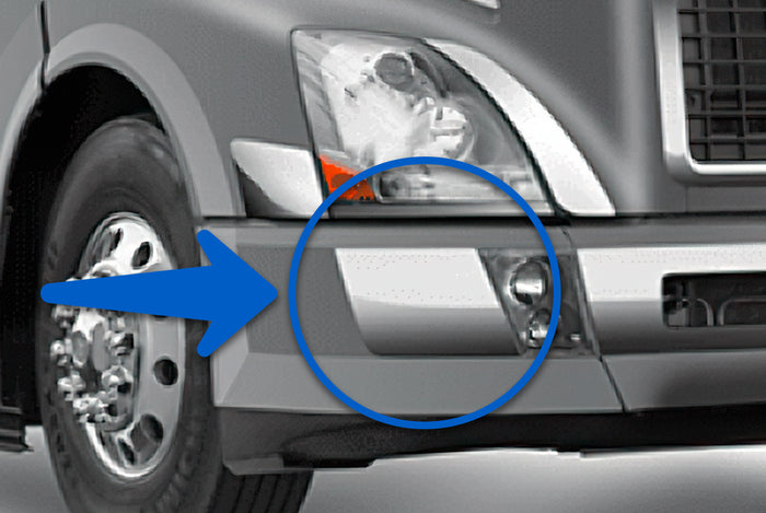Bumper Corner Chrome Trim Passenger 2004-2015 Volvo VNL