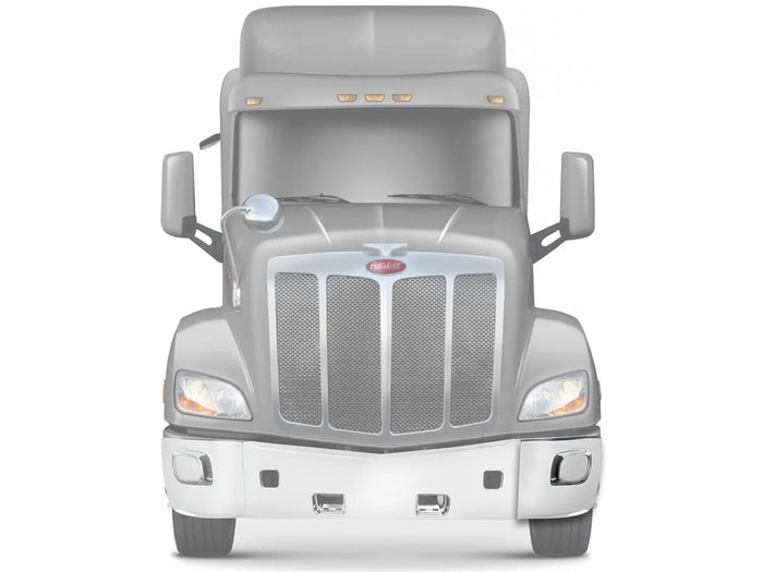 Chrome Plastic Bumper Corner Left Side No Fog Light Hole for Peterbilt 579 -
