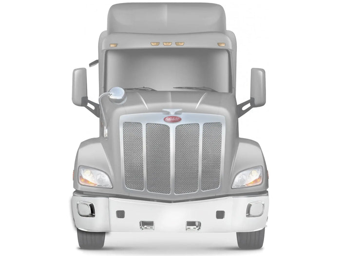 Chrome Plastic Bumper Corner Right Side No Fog Light Hole for Peterbilt 579 -