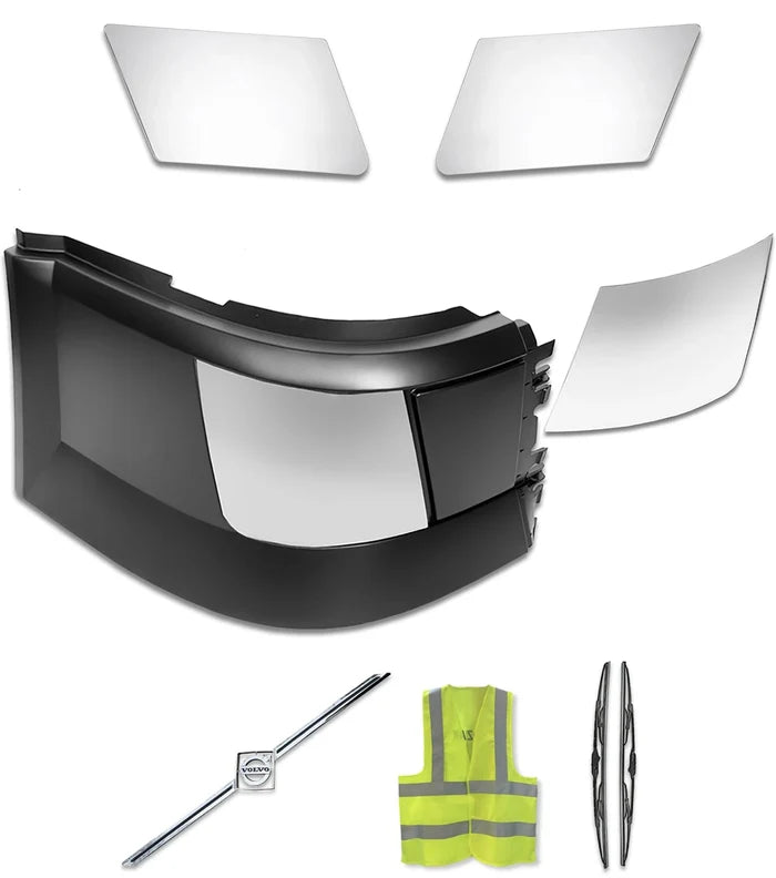 Bumper Corner No Fog Hole w/Chrome Trims Passenger 2004-2015 Volvo VNL