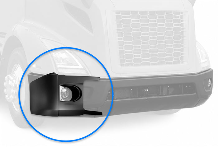 Bumper Corner Paint with Fog Light Hole Passenger 2018+ Volvo VNR