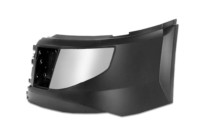 Bumper Corner w/ Fog Hole Plastic w/Chrome Trims Driver 2016-2017 Volvo VNL