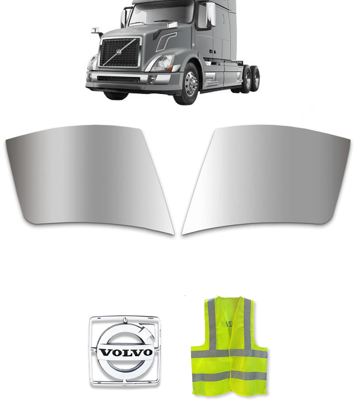 Bumper Corners Chrome Trim Set 2004-2015 Volvo VNL
