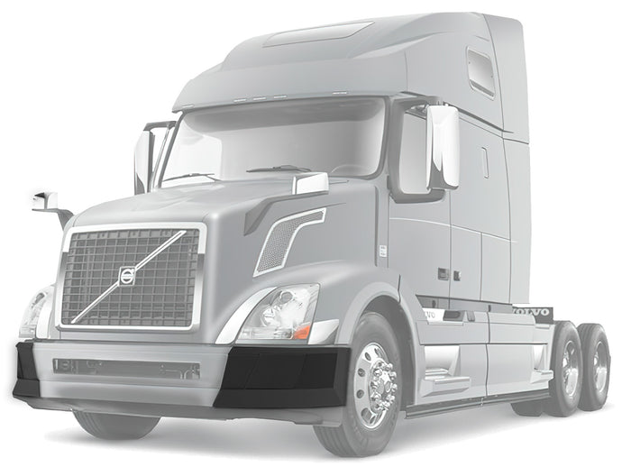 Bumper Corners No Fog Holes Plastic Set 2004-2015 Volvo VNL