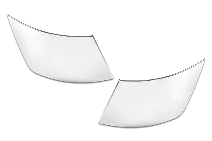 Bumper Corners w/ Fog Holes Plastic w/Chrome Trims Set 2004-2015 Volvo VNL
