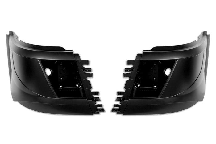 Bumper Corners w/ Fog Holes w/Chrome Trims & Brackets Set 2016-2017 Volvo VNL