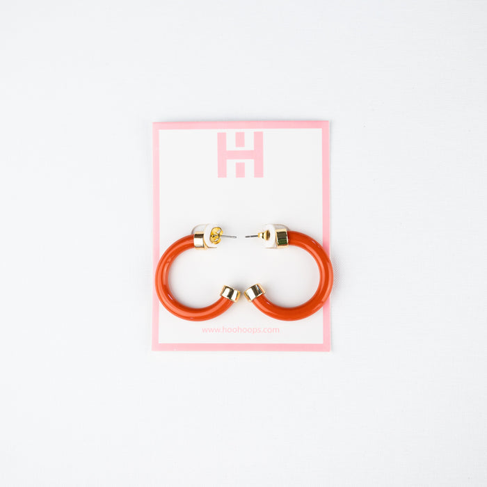 Burnt Orange Mini Hoop Earrings