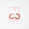 Burnt Orange Mini Hoop Earrings