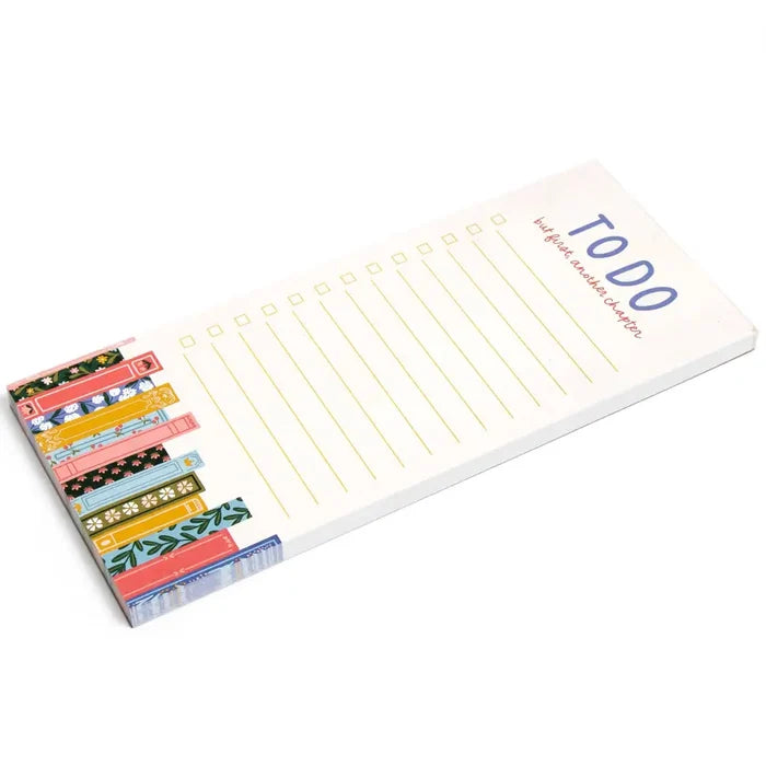 But First Another Chapter Bookshelf To-Do 4x9 Notepad