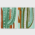 Cactus Oasis Duo - Cactus Canvas Wall Art
