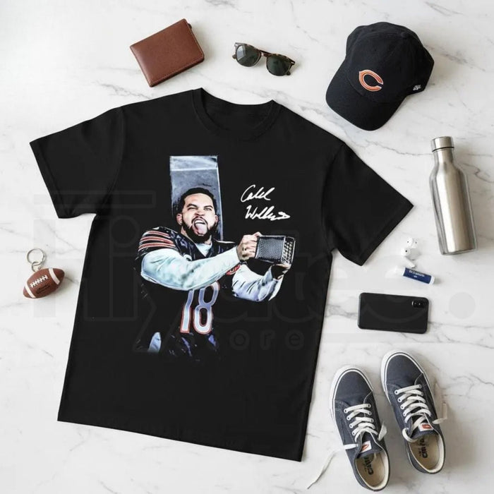 Caleb Williams "Cheese Grater" Chicago Football T-Shirt – Bears Fan Graphic Tee