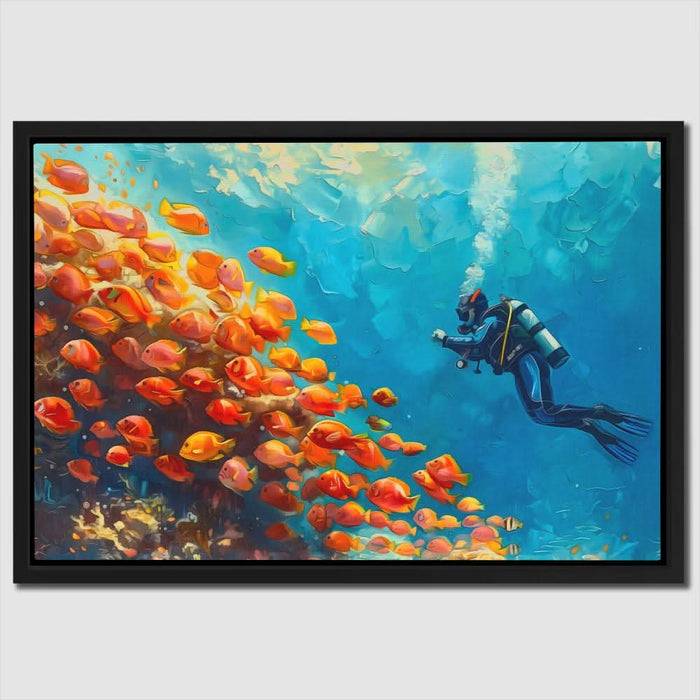 Calm Aura - Beach House Wall Art in Black Frame