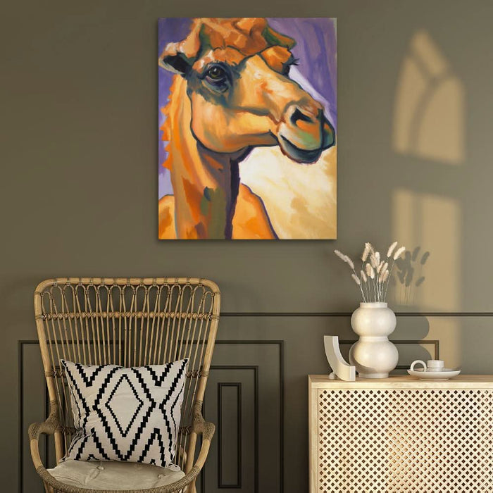 Camel Lilac - Large Modern Canvas Print