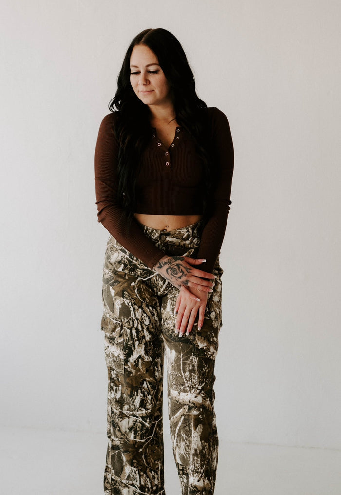 Camouflage Mid Rise Pants