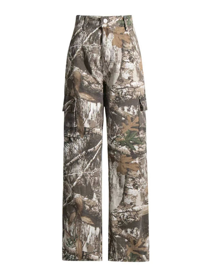 Camouflage Mid Rise Pants