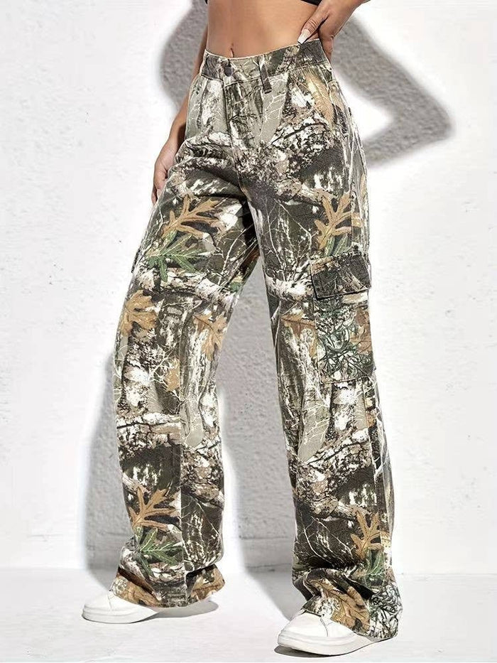 Camouflage Mid Rise Pants