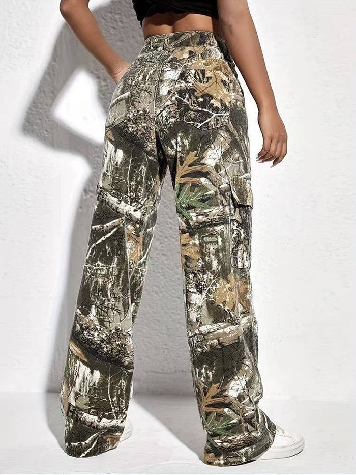 Camouflage Mid Rise Pants