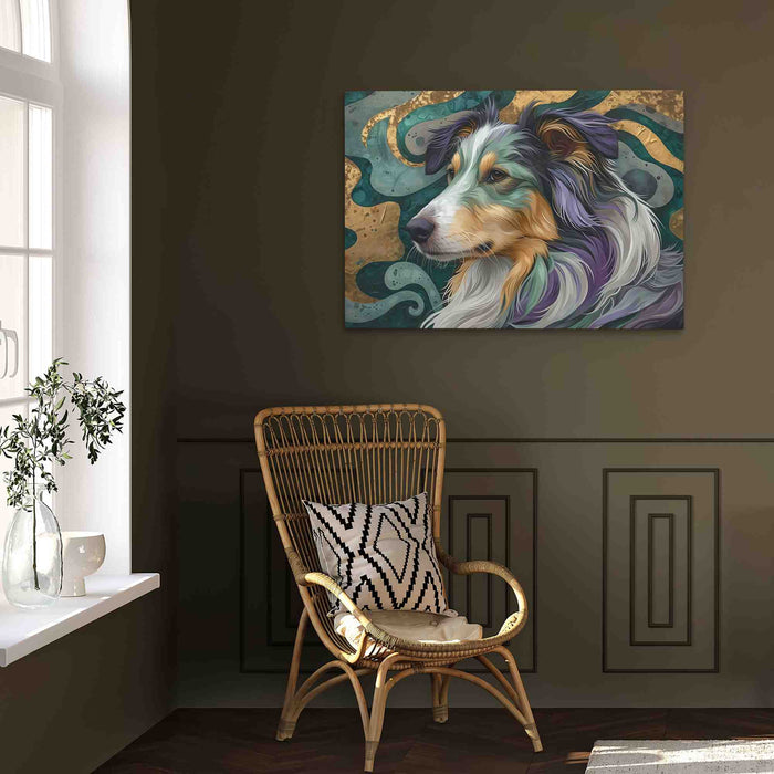 Canine Harmony - Gold Wall Art