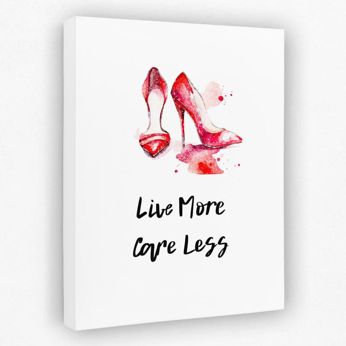 Care Less - Feminine Canvas Wall Art
