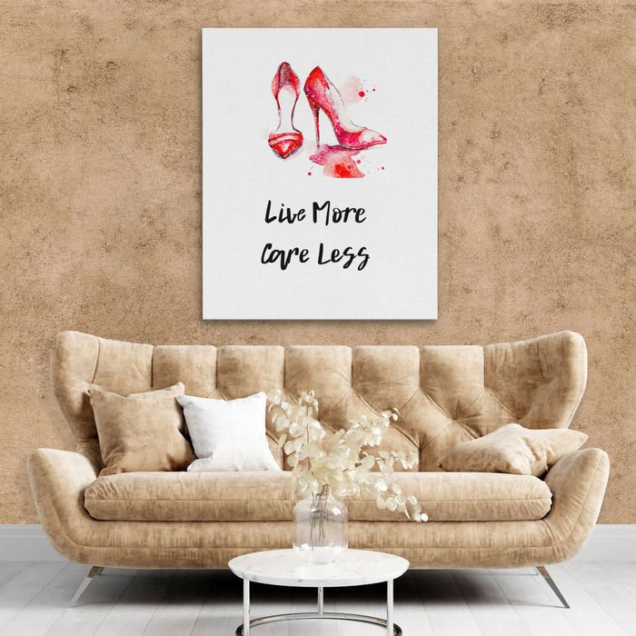 Care Less - Modern Wall Art in Black Frame
