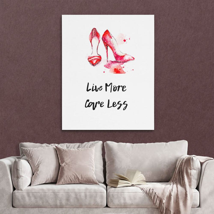 Care Less - Canvas Wall Art