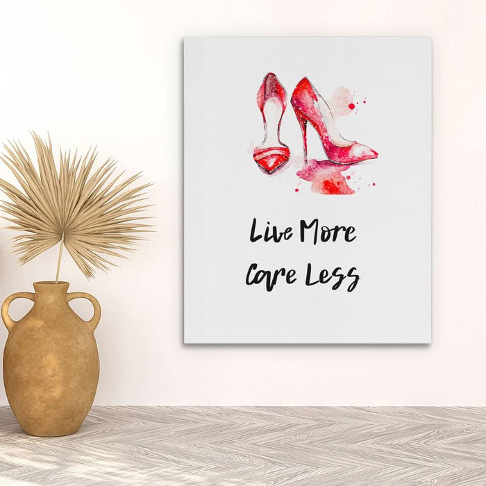 Care Less - Quote Wall Art in Black Frame