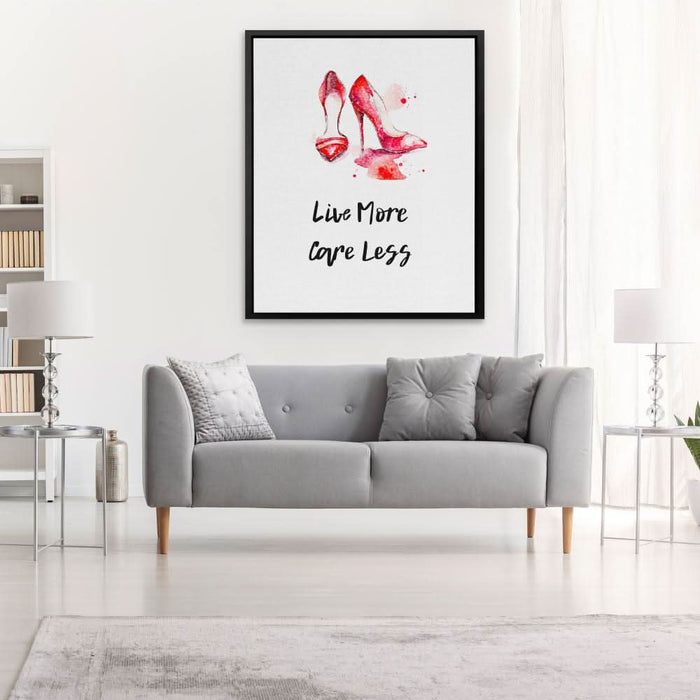Care Less - Large Modern Canvas Print