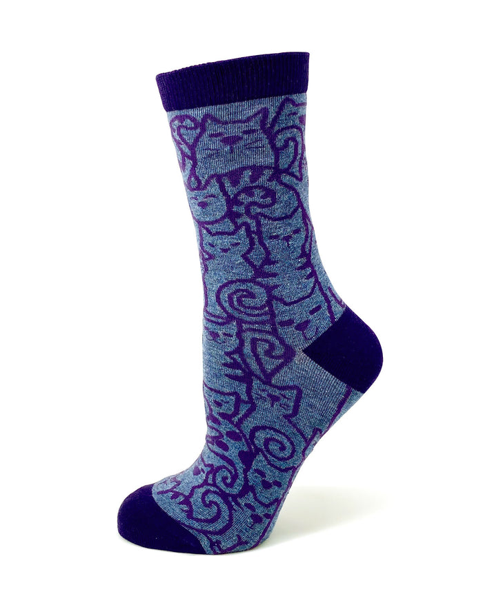 Stacked cats ladies' novelty socks