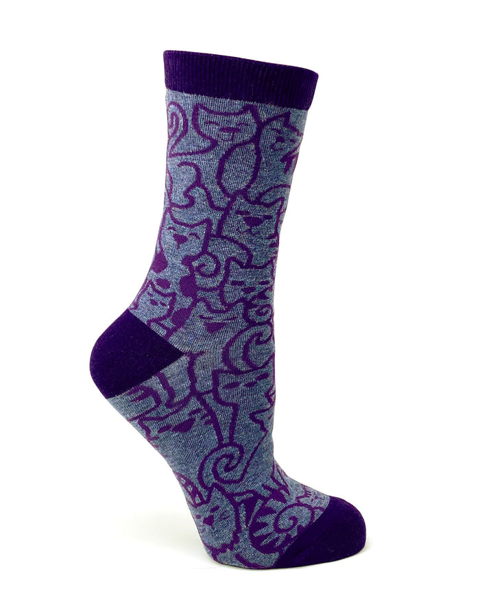 Women novelty socks with cats