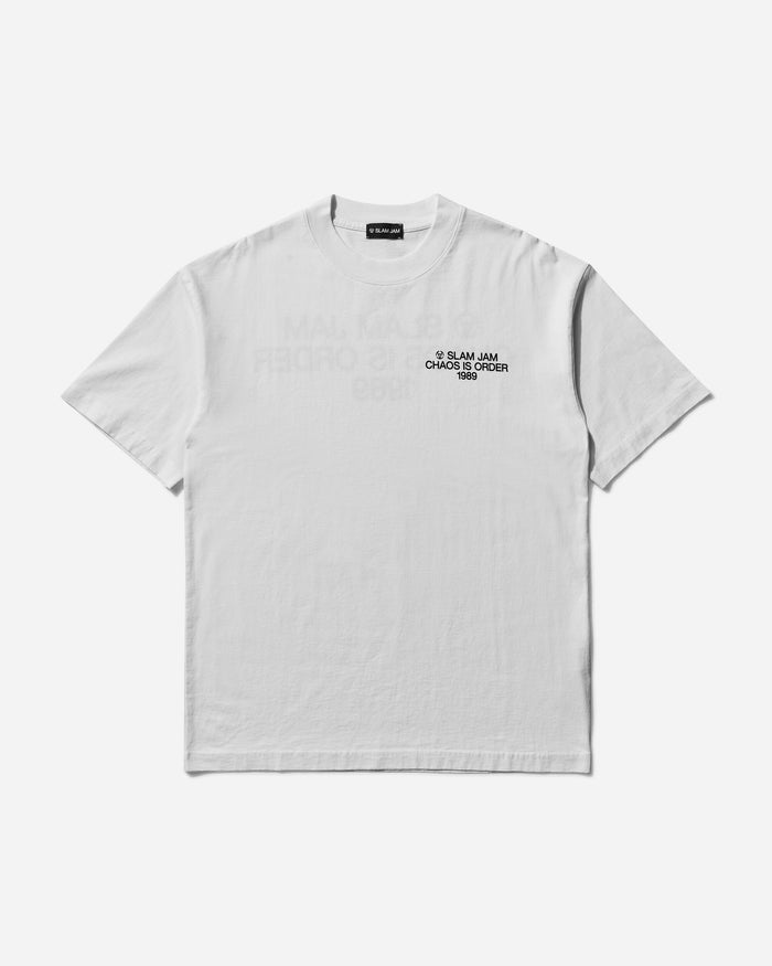 Slam Jam Chaos Is Order T-Shirt White T-Shirts Shortsleeve SJPRCHAOS WHT