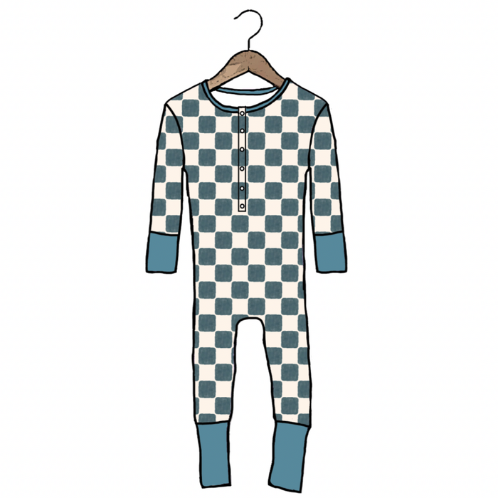Checker Me Out At Your Leisure Snap Down Adult Romper