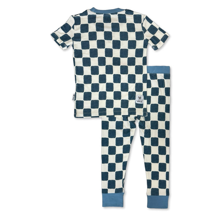 Checker Me Out Mini Ribbed Two Piece Kid's Jammie Set