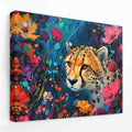 Cheetah Garden - Animals Canvas Wall Art