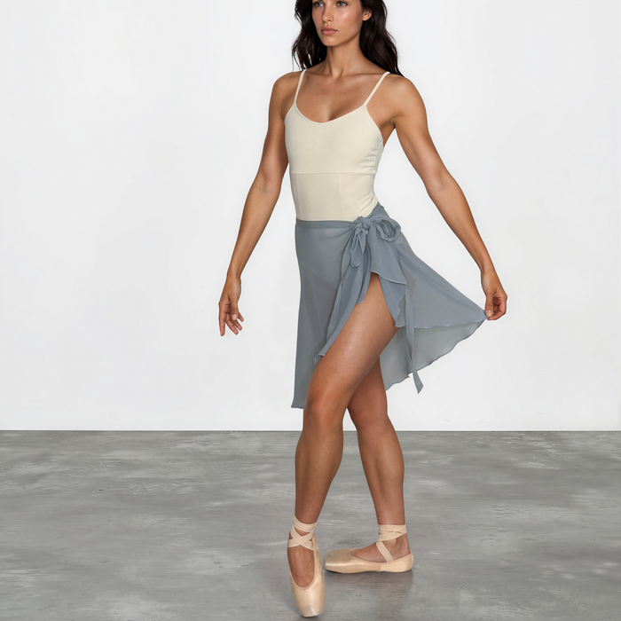 Chiffon Ballet Wrap Skirt - Womens Classical Glacier Blue Skirt
