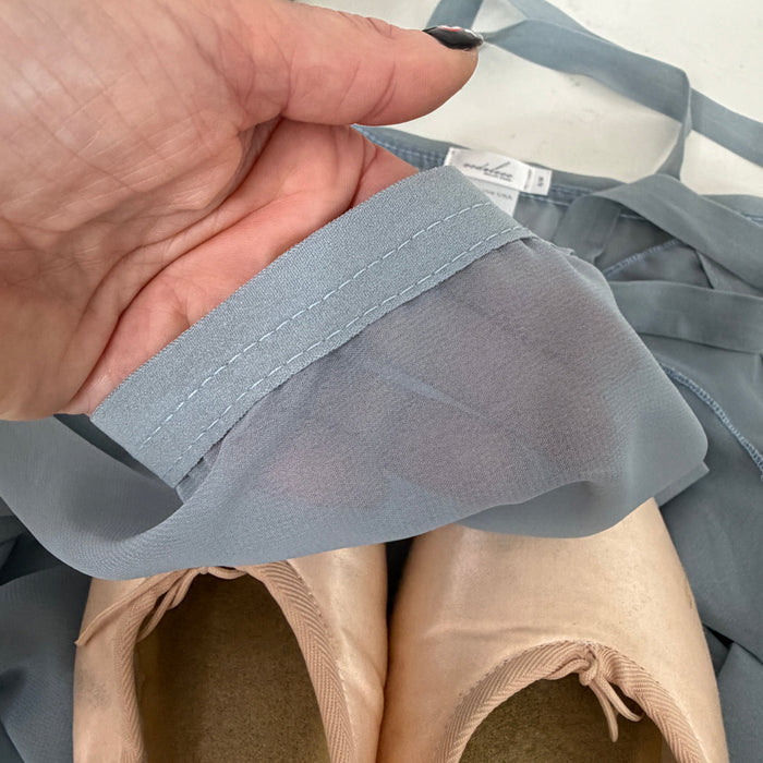 Chiffon Ballet Wrap Skirt - Womens Classical Glacier Blue Skirt