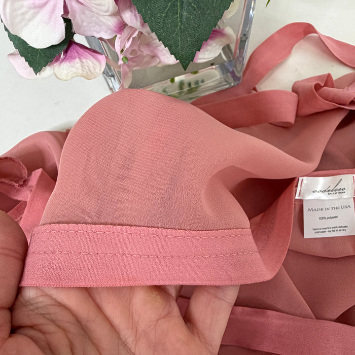 Chiffon Ballet Wrap Skirt - Womens Contemporary Dusty Rose Pink Skirt