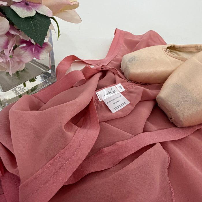 Chiffon Ballet Wrap Skirt - Womens Contemporary Dusty Rose Pink Skirt